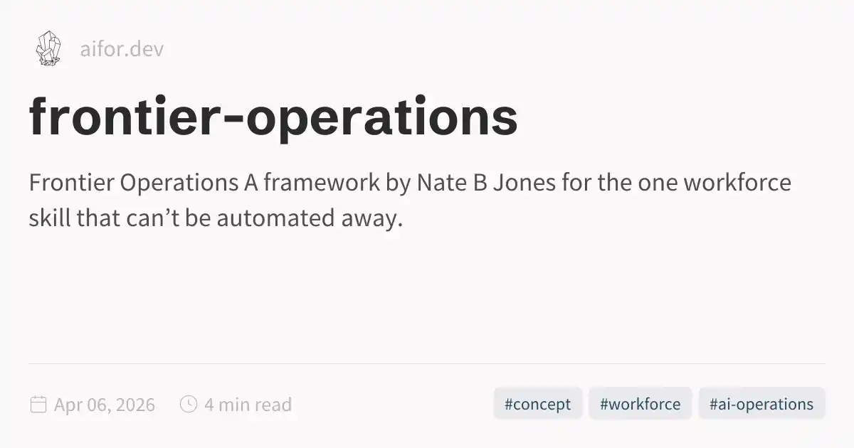 Operational Frontier frontier-operations